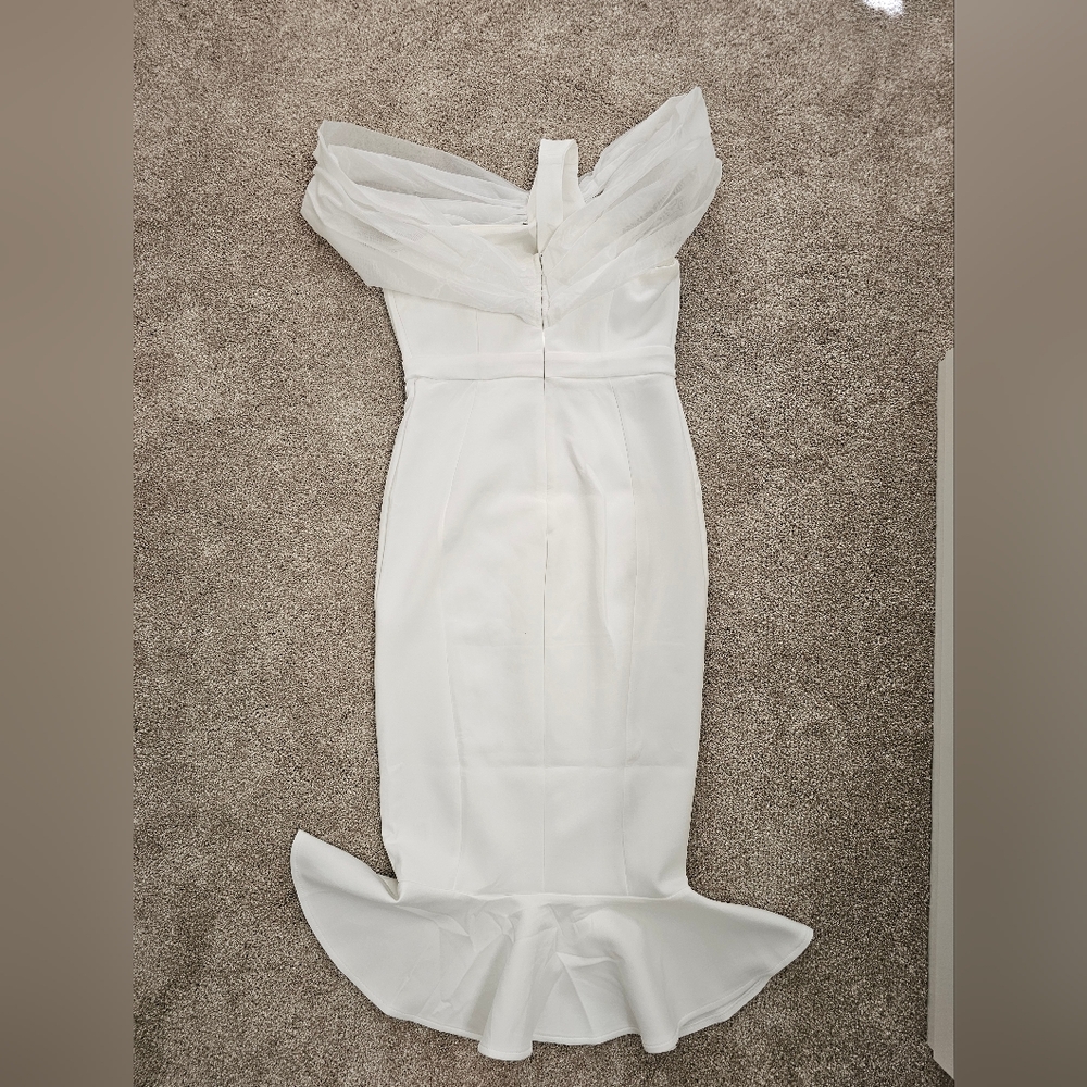 Elegant White Off-Shoulder Dress